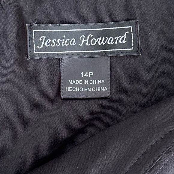 Jessica Howard Black Fit & Flare Formal Cocktail Dress Size 14P Formal Feminine - Picture 6 of 13
